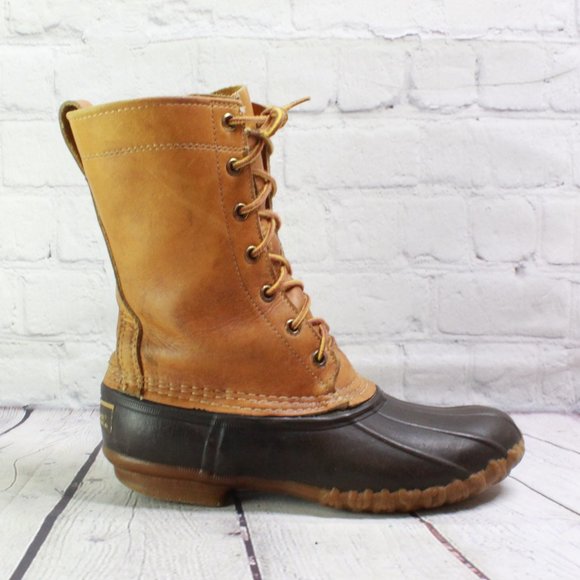 L.L. Bean Shoes - Vtg! LL BEAN Brown Maine Hunting Shoe Unlined Leather Duck Boots 7 M
